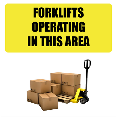 Custom Outdoor Yard Signs Multiple Sizes Forklift Trucks Operating