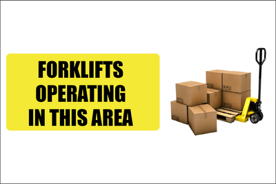Custom Outdoor Yard Signs Multiple Sizes Forklift Trucks Operating