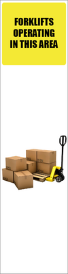 Custom Outdoor Yard Signs Multiple Sizes Forklift Trucks Operating