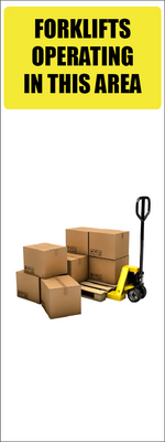 Custom Outdoor Yard Signs Multiple Sizes Forklift Trucks Operating