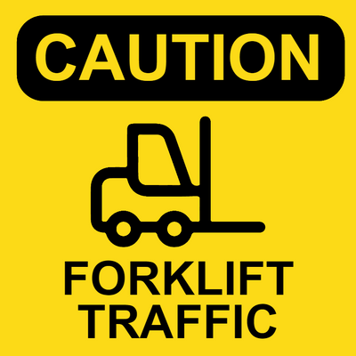 Custom Outdoor Yard Signs Multiple Sizes Caution Forklift Traffic