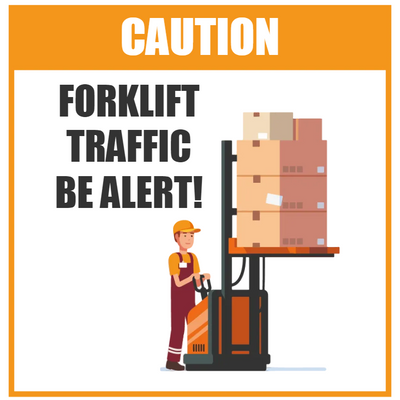 Custom Outdoor Yard Signs Multiple Sizes Forklift Traffic Alert