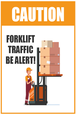 Custom Outdoor Yard Signs Multiple Sizes Forklift Traffic Alert