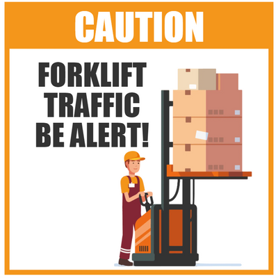 Custom Outdoor Yard Signs Multiple Sizes Forklift Traffic Alert