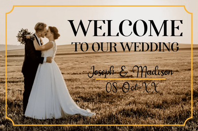 Custom Outdoor Yard Signs Multiple Sizes Welcome Our Wedding