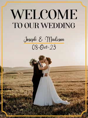 Custom Outdoor Yard Signs Multiple Sizes Welcome Our Wedding