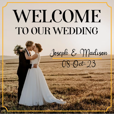 Custom Outdoor Yard Signs Multiple Sizes Welcome Our Wedding
