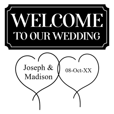 Custom Outdoor Yard Signs Multiple Sizes Welcome Wedding Sign