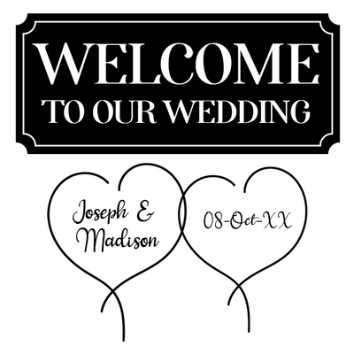 Custom Outdoor Yard Signs Multiple Sizes Welcome Wedding Sign