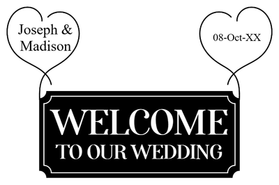 Custom Outdoor Yard Signs Multiple Sizes Welcome Wedding Sign