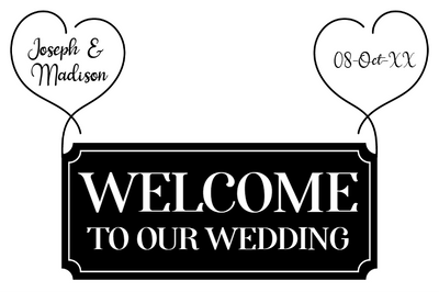 Custom Outdoor Yard Signs Multiple Sizes Welcome Wedding Sign