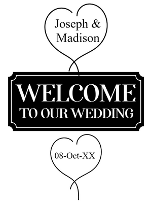 Custom Outdoor Yard Signs Multiple Sizes Welcome Wedding Sign