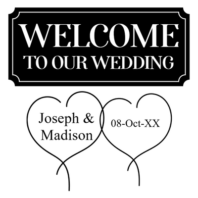 Custom Outdoor Yard Signs Multiple Sizes Welcome Wedding Sign
