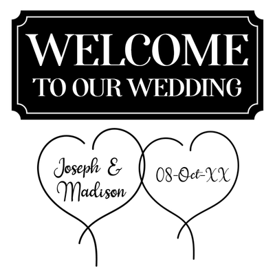 Custom Outdoor Yard Signs Multiple Sizes Welcome Wedding Sign