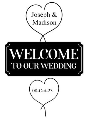Custom Outdoor Yard Signs Multiple Sizes Welcome Wedding Sign