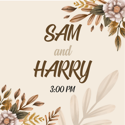 Custom Outdoor Yard Signs Multiple Sizes Floral Wedding Title