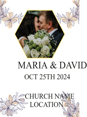 Custom Outdoor Yard Signs Multiple Sizes Wedding Layout