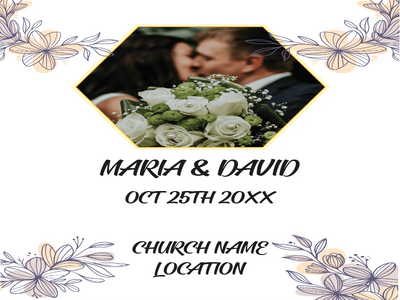 Custom Outdoor Yard Signs Multiple Sizes Wedding Layout
