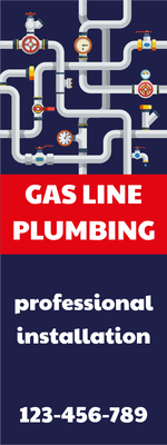 Custom Outdoor Yard Signs Multiple Sizes Gas Line Plumbing Professional Installation