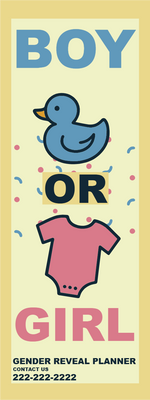 Custom Outdoor Yard Signs Multiple Sizes Gender Reveal Planner Boy or Girl