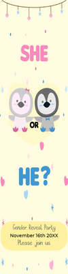 Custom Outdoor Yard Signs Multiple Sizes Gender Reveal Party She or He?