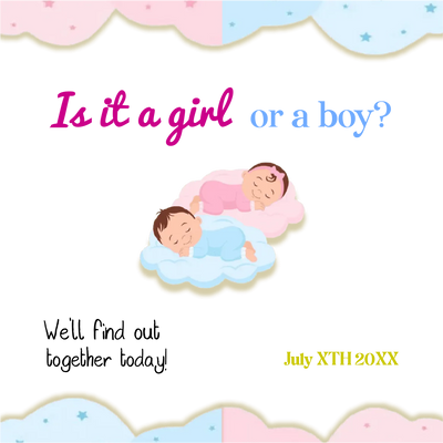 Custom Outdoor Yard Signs Multiple Sizes Gender Reveal Find Out Together