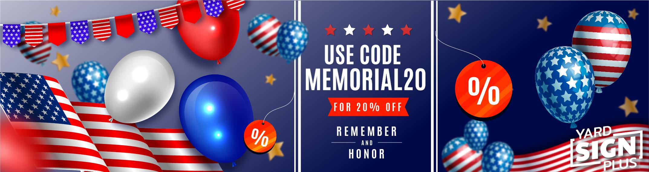 Memorial Day banner for desktop