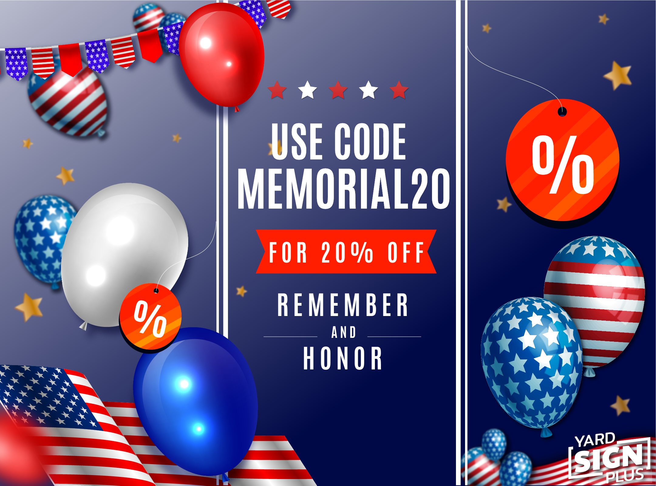 Memorial Day banner for mobile